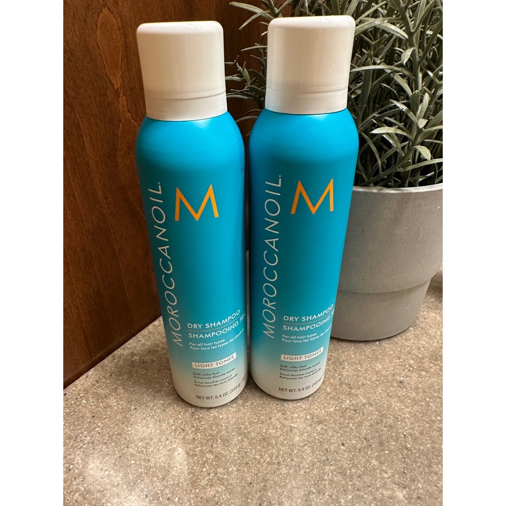Moroccanoil Dry Shampoo Light Tones 5.4oz Lot of 2 Argan Oil Infused Hair Care